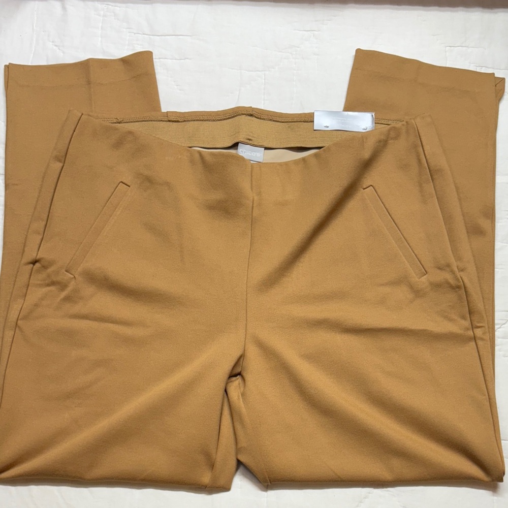 Chico's So Slimming 360 Juliet‎ Slim Leg Pants – Brown Petite 3P (US 16P) NWT
